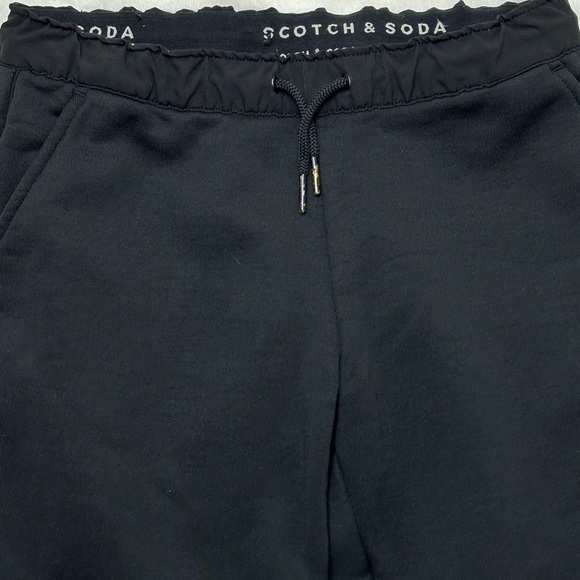 Scotch & Soda Club Nomade Kids Sweatpants Black Draw Cord Waist Pocket size 12 - Picture 8 of 9